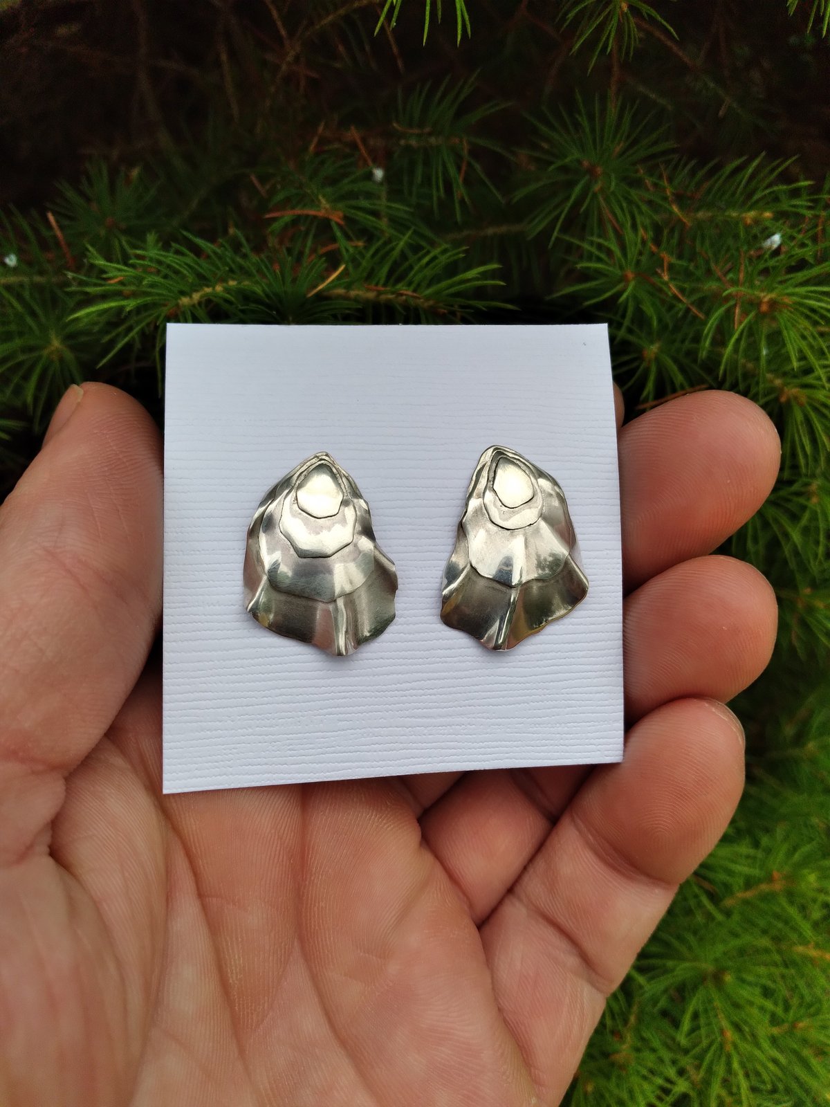 Shell stud earrings