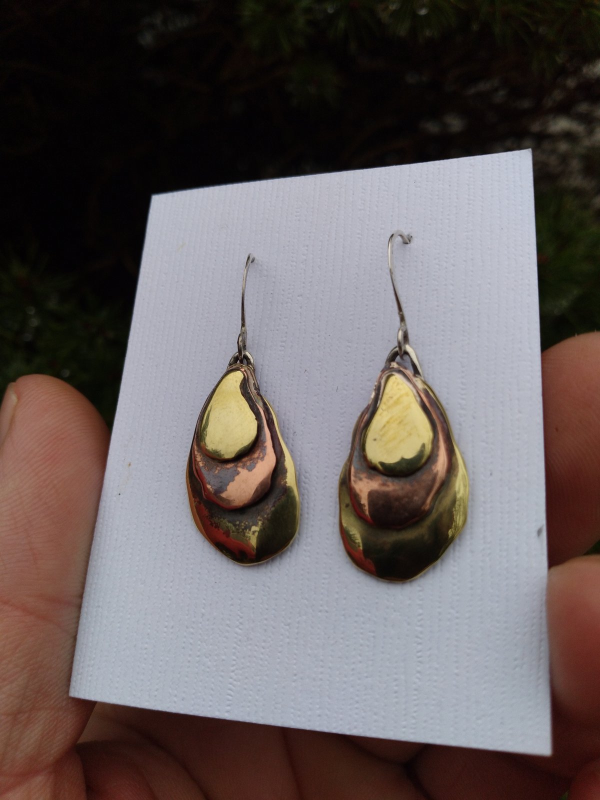 Layered drop earrings